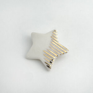 Broche Etoile – Porcelaine et Or