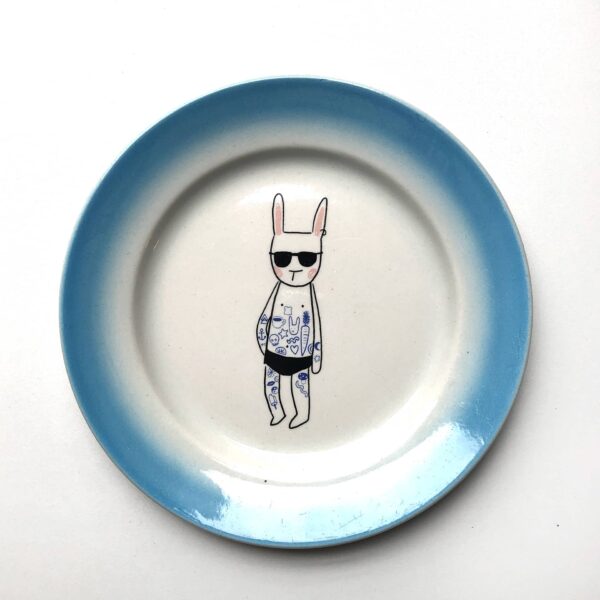 assiette lapin tatoue