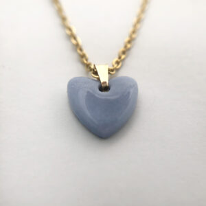 Collier coeur CHOUQUETTE – Bleu lavande