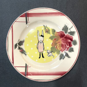 Assiette Lapincitron “La ballade” jaune (rare)